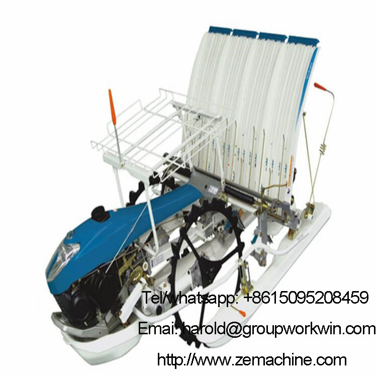 4 rows walking rice planter seedling machine